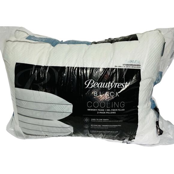 2Pack Beauty rest black Cooling Pillow - Picture 1 of 2
